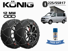CATENE DA NEVE KONIG 12MM X12PRO GR 230 225/55 R17 PER VW CALIFORNIA T5 OMAGGIO
