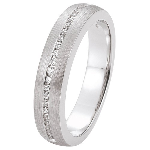 Anello 585 oro bianco - oro, opaco