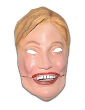 Costume Hillary Clinton maschera viso movimento bocca lattice democratico presidenziale