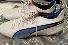PUMA KING ULTIMATE FG AG  44,5 - Us 11 - Uk10 SCARPE CALCIO Bianco Azzurro