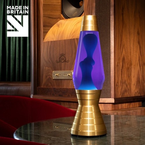 Lampada lava vinile oro