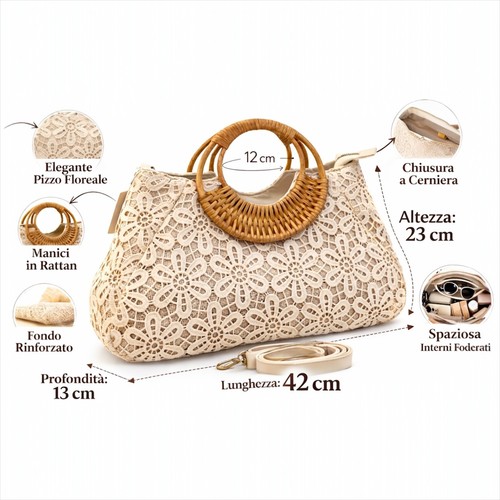 Borsa donna ricamato - da,