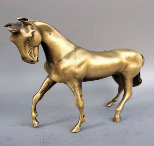 Statua cavallo ottone - statua,
