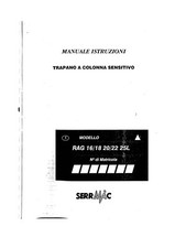 trapano a colonna Serrmac RAG 1618 2022 25 Manuale uso e manutenzione PDF