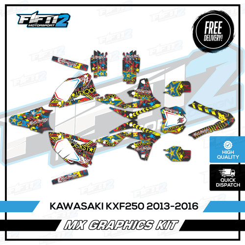 Kit grafica motocross kawasaki - motocross,