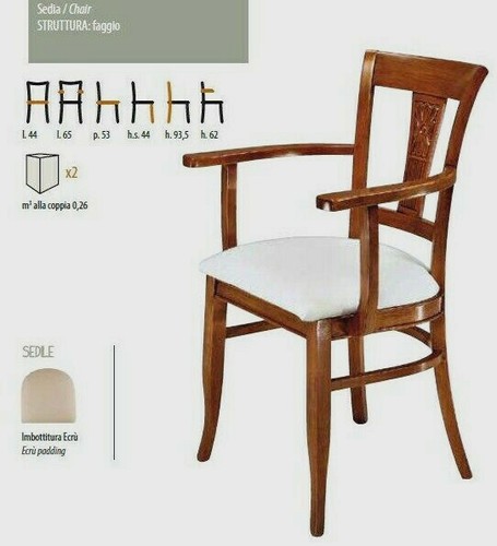 Sedia capotavola massello - sedia,