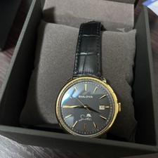 Orologio elegante Bulova 97B201 collezione Frank Sinatra cinturino in pelle nero