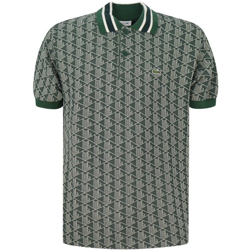 Lacoste polo verde logata - verde,