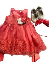 Vestito bambina pizzo limonada