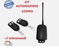 Kit ricevitore per automazione cancelli con 2 telecomandi universali 433mhz