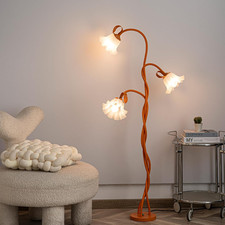 Fiori Spirale Lampada Da Terra,Lampade Da Terra Salotto Ad Arco DIY 3-Luci Fiore