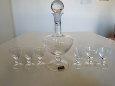 Servizio set liquore calice + 6 bicchierini di cristallo 