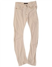 Jeans uomo ANDREW MACKENZIE grafica anti fit bootcut W34 L38 bianco cotone DN11