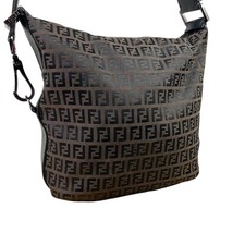 Borsa messenger FENDI monospalla con motivo Zucca nylon DDP spedizione USA 1715