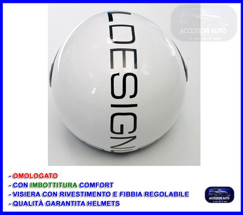 Casco jet bianco aldesign - jet,