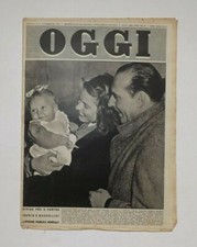 OGGI Anno VI N.7 Febbraio 1950 Settimanale Politico Ingrid e Rossellini