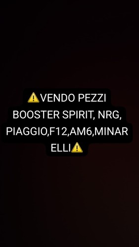 Vendo pezzi booster spirit - vendo,