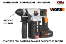 WORX WX380.1 TRAPANO MARTELLO TASSELLATORE PERFORATORE DEMOLITORE COMPLETO