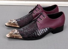 Men's New Textured Pointy Toe