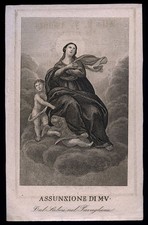 santino incisione 1800 MARIA ASSUNTA salvardi