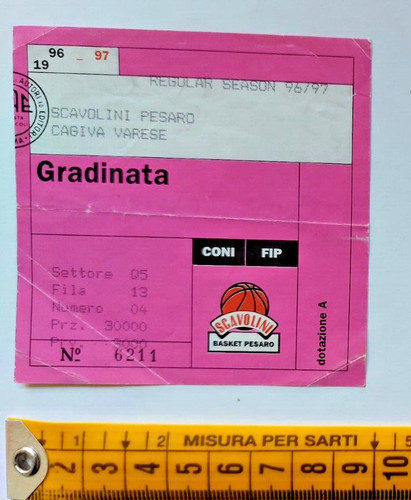 Biglietto basket 1996 - biglietto,