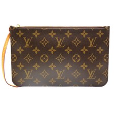 Borsa a tracolla Louis Vuitton Neverfull MM Monogram in tela marrone vintage ...