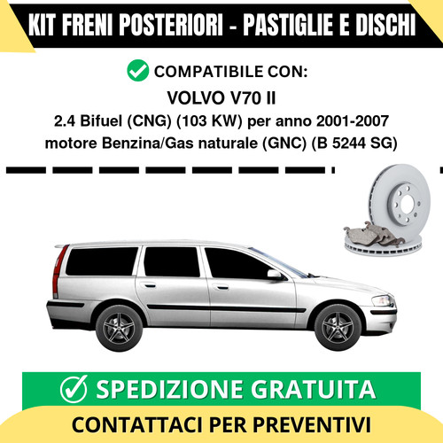 Kit freni posteriori per volvo - posteriori,