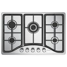 Piano Cottura a Gas 5 Fuochi, Autosufficiente, Piano Cottura a Incasso, per Gas 