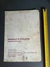 AROS MANUALE DI ISTRUZIONI REGOLATORE ELETTRONICO MONOFASE RQ 433 ANNO 1970