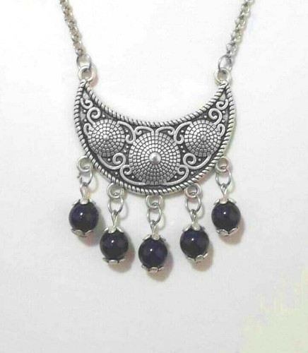 Collana acciaio con luna - con,