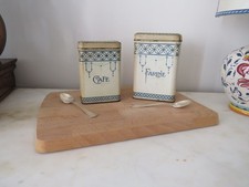 scatole di latta brocante vintage farina e caffé (leggi la descrizione)