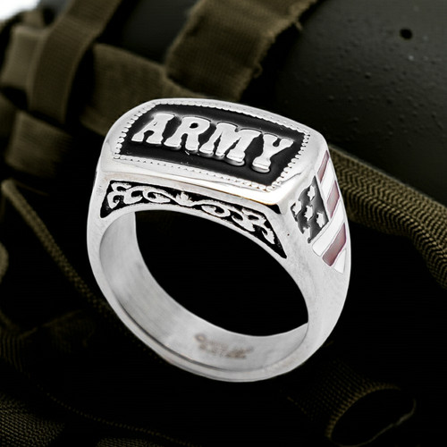 Anello con sigillo esercito - anello, "esercito"