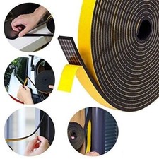 Guarnizione Gomma Adesiva Nera Porte Blindate Nastro EPDM Mousse Espansa al Mt.