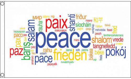 Bandiera pace multilingue - pace,