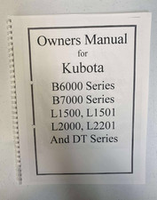 Manuale Operatore Trattore Kubota & DT Modelli B6000 B7000 L1500 L1501 L2000 L2201