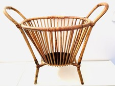 ? Bonacina grande cesto arredo in vimini bamboo bambù anni 70