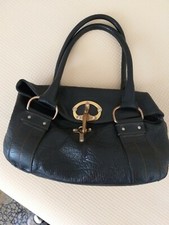 Borsa in pelle martellata nera Fay