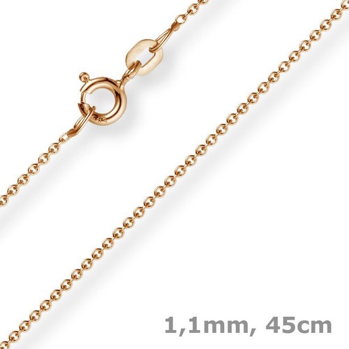 1mm catena ancora 750 - 750, oro