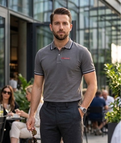 Prada polo shirt logo - logo, tab