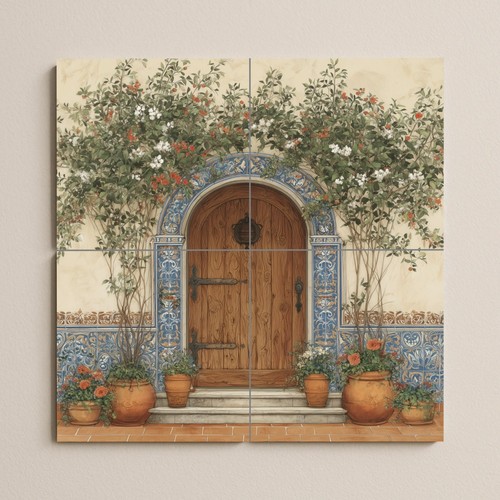 Murale piastrella ceramica - murale,