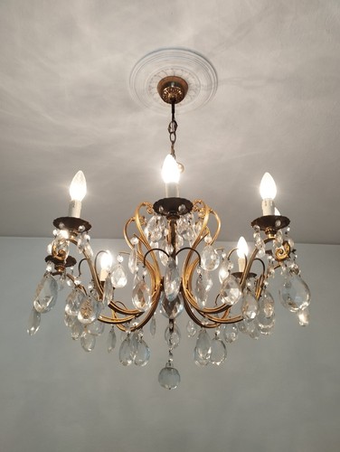 Lampadario laccato oro puro - laccato, in