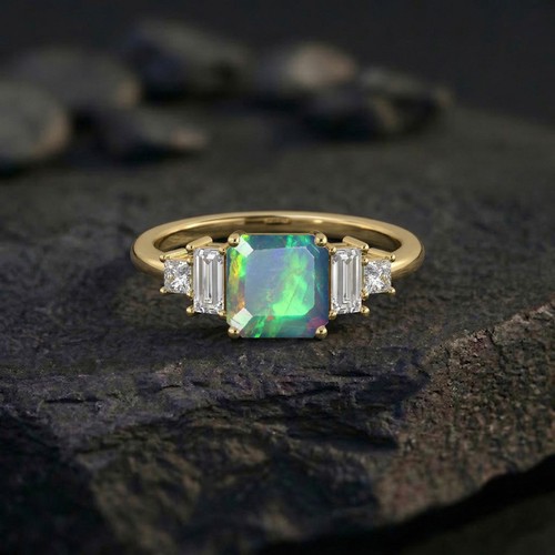 Anello fidanzamento opale - di,