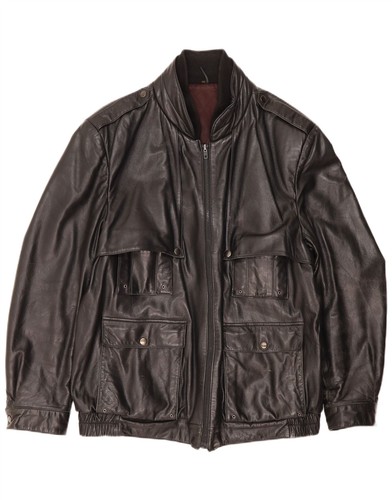 Giacca pelle militare - , uomo