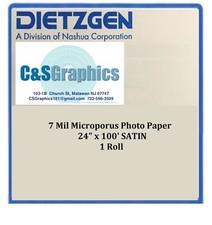 Carta fotografica satinata 24" x 100' getto d'inchiostro 7 mil HP Canon Plotter 1 rotolo