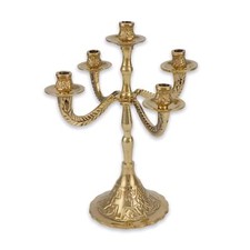 Candelabro in ottone a cinque