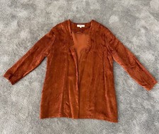 giacca blazer in velluto a coste, misto seta cotone, manica a 3/4