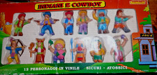 INDIANI e COWBOY set di 12 Personaggi  in vinile di 5 cm cad Ceppi Ratti Vintage