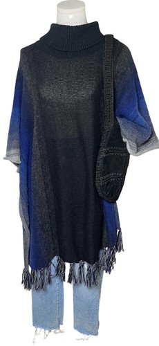 Poncho collo alto boho - collo,
