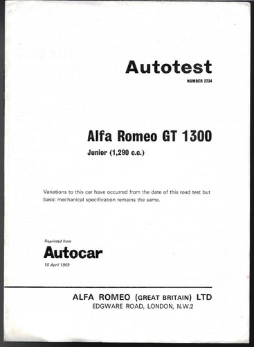 Alfa romeo giulia 1300 - giulia, gt