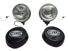 2 Classico Auto Cerchio Cromato Nero Corpo Hella Faretti Supplementari Coperchio